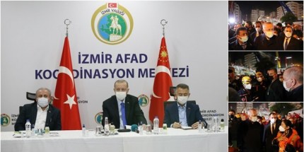 Cumhurbaşkanı Erdoğan, İzmir’de Deprem Bölgesini Ziyaret Etti
