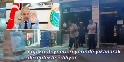 İlkadım’da Çöp Konteynerleri İlaçla Yıkanıyor