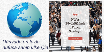 Türkiye Nüfus Büyüklüğüne Göre Dünyada 19. Sırada