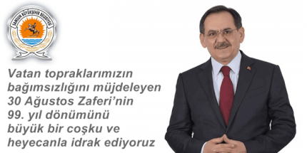 Başkan Mustafa Demir’den 30 Ağustos Zafer Bayramı Mesajı