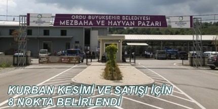 Ordu’da Kurban Kesimleri 8 Noktada Veteriner Kontrolünde Yapılacak