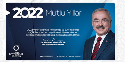 Yeni Yılın Sağlık, Barış ve Huzur Getirmesini Temenni Ediyorum