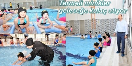 Terme’de Ücretsiz Yüzme Kursları Başladı