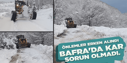 Önlemler Erken Alındı Bafra'da Kar Sorun Olmadı