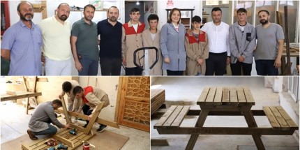 Çarşamba’da Piknik Masaları Meslek Lisesi Öğrencilerinden
