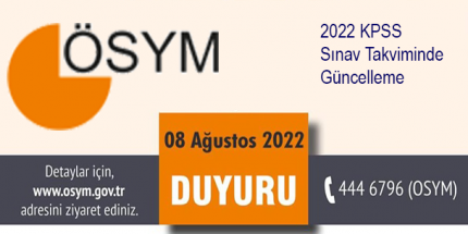 KPSS 2022 Sınav Takvimi Açıklandı 