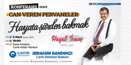 Eğitimci-Yazar Hayati İnanç, Canik'e Geliyor