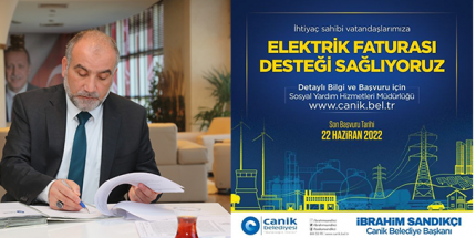 Canik’te Elektrik Desteği