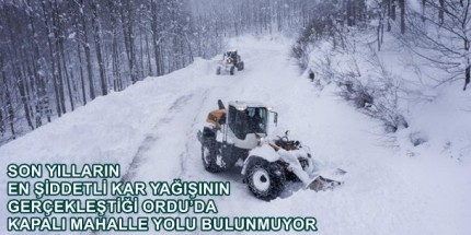 Ordu Kar Kalınlığı 2 Metreyi Aştı