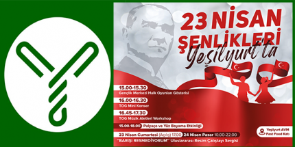 Yeşilyurt AVM’de 23 Nisan Ulusal Egemenlik ve Çocuk Bayramı Coşkusu 