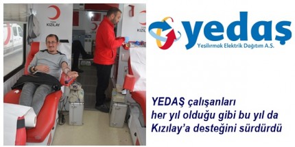 YEDAŞ’tan Kızılay’a Kan Bağışı