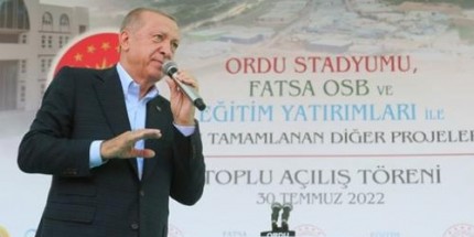 Cumhurbaşkanı Erdoğan Ordu’da 2022 Fındık Alım Fiyatını Açıkladı