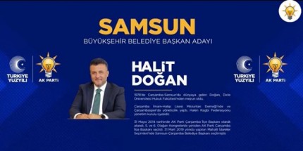 Ak Parti’nin Samsun Büyükşehir Adayı Halit Doğan