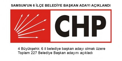 Cumhuriyet Halk Partisi 227 Belediye Başkan Adayını Açıkladı