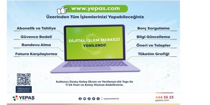 YEPAŞ Dijital İşlem Merkezi’ni Kullanıma Sundu
