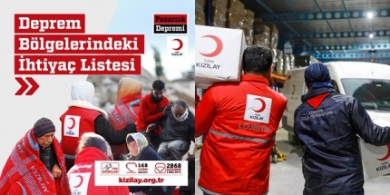 Deprem Bölgesinde İhtiyaç Duyulan Malzemelerin Listesi Güncellendi