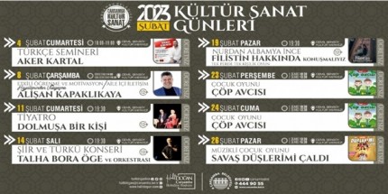 Çarşamba Belediyesi Şubat Ayı Kültür Sanat Takvimi Yine Dolu Dolu