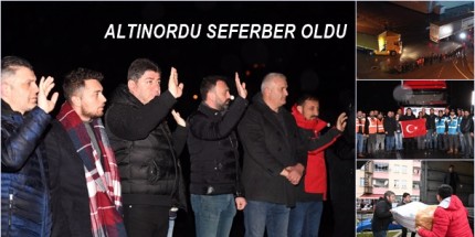 Altınordu'nun İlk Yardım Filosu Deprem Bölgesine Hareket Etti