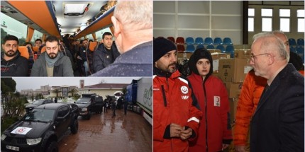 OMÜ’de Toplanan Yardımlar Deprem Bölgesine Gönderildi