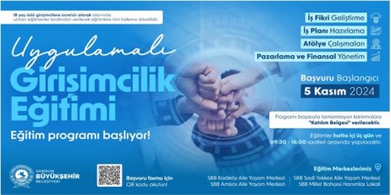 Büyükşehir’den “Girişimcilik” Eğitimi Başlıyor