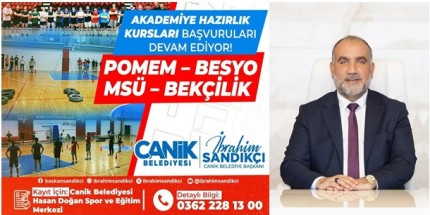 Canik'te Akademiye Hazırlık Kursları Başvuruları Devam Ediyor  