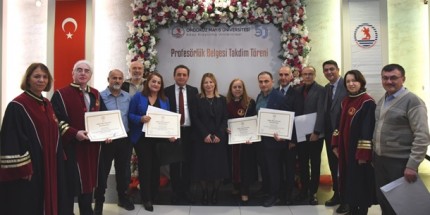 OMÜ’de 155 Akademisyene Profesörlük Belgeleri Törenle Takdim Edildi