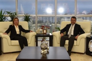 Başkan Doğan'dan Rektör Fatma Aydın'a Hayırlı Olsun Ziyareti 