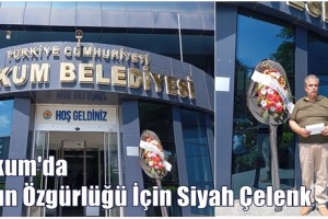 Gazetecilerden Atakum Belediyesi’ne Siyah Çelenkli Protesto