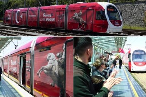 Samsun Tramvayları 19 Mayıs'a Özel Giyindi 
