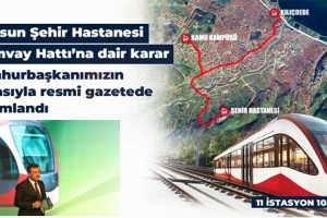 Şehir Hastanesi Tramvay Hattı İçin Cumhurbaşkanı İmzayı Attı