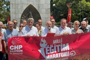 CHP Samsun’dan Milli Eğitim Maratonu Basın Açıklaması