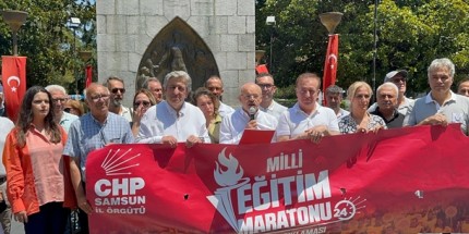 CHP Samsun’dan Milli Eğitim Maratonu Basın Açıklaması