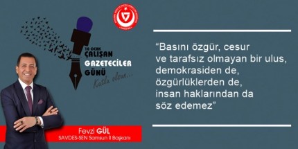 10 Ocak Çalışan Gazeteciler Gününüz Kutlu Olsun