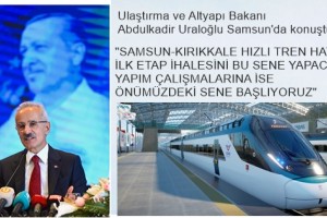 Samsun-Kırıkkale Hızlı Tren Hattı'na 2025'te Start Verilecek