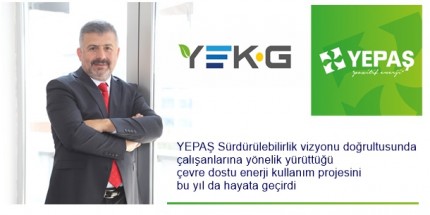 YEPAŞ Çalışanları %100 Yeşil Enerji Kullanıyor