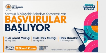 Samsun Büyükşehir Belediye Konservatuvarı Başvuruları Başladı