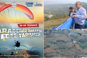 Canik’te Yamaç Paraşütü Yarışması 