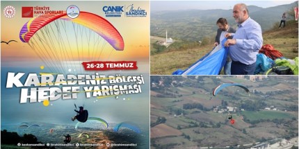 Canik’te Yamaç Paraşütü Yarışması 