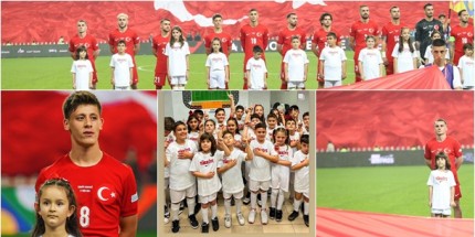Şehit ve Gazi Çocuklarına Milli Maçta Unutulmayacak Hatıra