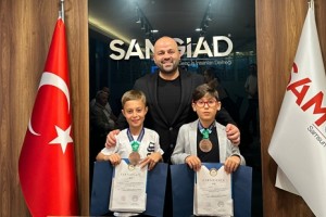 Olimpiyat Üçüncüsü Öğrencilerden SAMGİAD'a Teşekkür Ziyareti