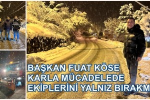 Giresun’da Karla Mücadele Çalışmaları 7/24 Sürüyor