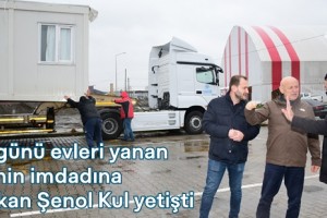 Terme Belediyesi’nden Evi Yanan Aileye Yardım Eli