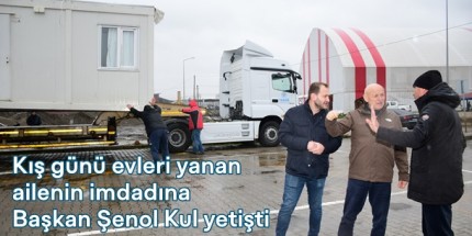 Terme Belediyesi’nden Evi Yanan Aileye Yardım Eli